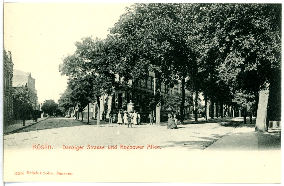 03493-Köslin-1903-Danziger Straße und Rogzower Allee-Brück & Sohn Kunstverlag