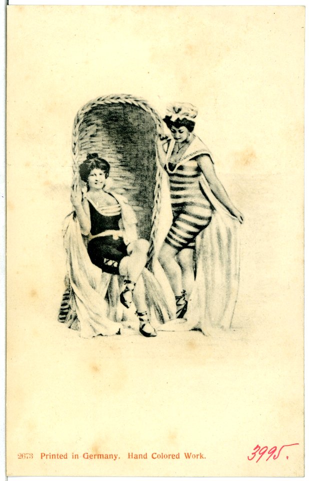 03995--1903-Frauen am Strand beim Bad-Brück & Sohn Kunstverlag