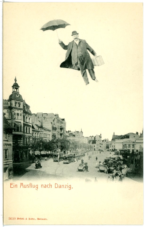 03640-Danzig-1903-Blick auf Danzig - Fliegender Mann-Brück & Sohn Kunstverlag