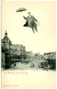 03640-Danzig-1903-Blick auf Danzig - Fliegender Mann-Brück & Sohn Kunstverlag