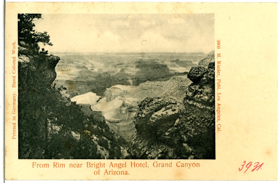 03931-Grand Canyon-1903-Rim Near Bright Angel Hotel-Brück & Sohn Kunstverlag photo