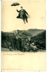 03232-Kipsdorf-1903-Blick auf Kipsdorf - Fliegender Mann-Brück & Sohn Kunstverlag