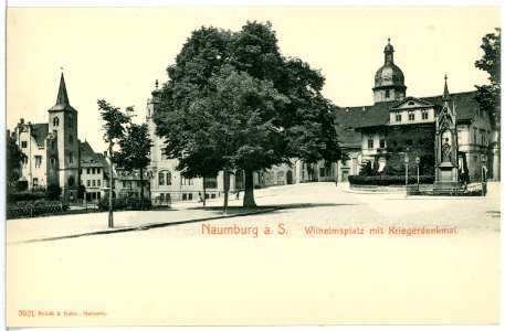 03521-Naumburg-1903-Wilhelmsplatz mit Kriegerdenkmal-Brück & Sohn Kunstverlag