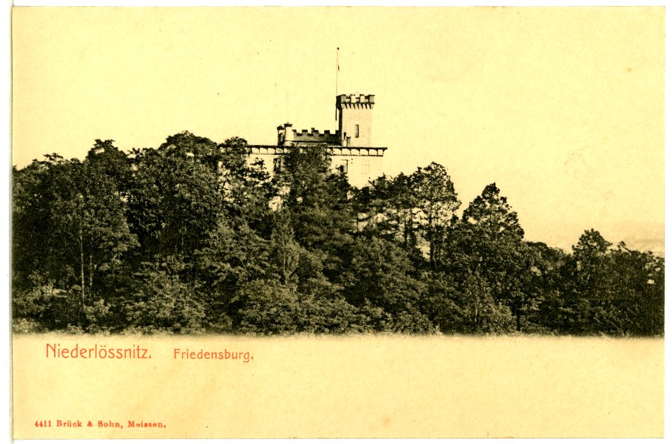 04411-Niederlößnitz-1903-Blick nach der Friedensburg-Brück & Sohn Kunstverlag