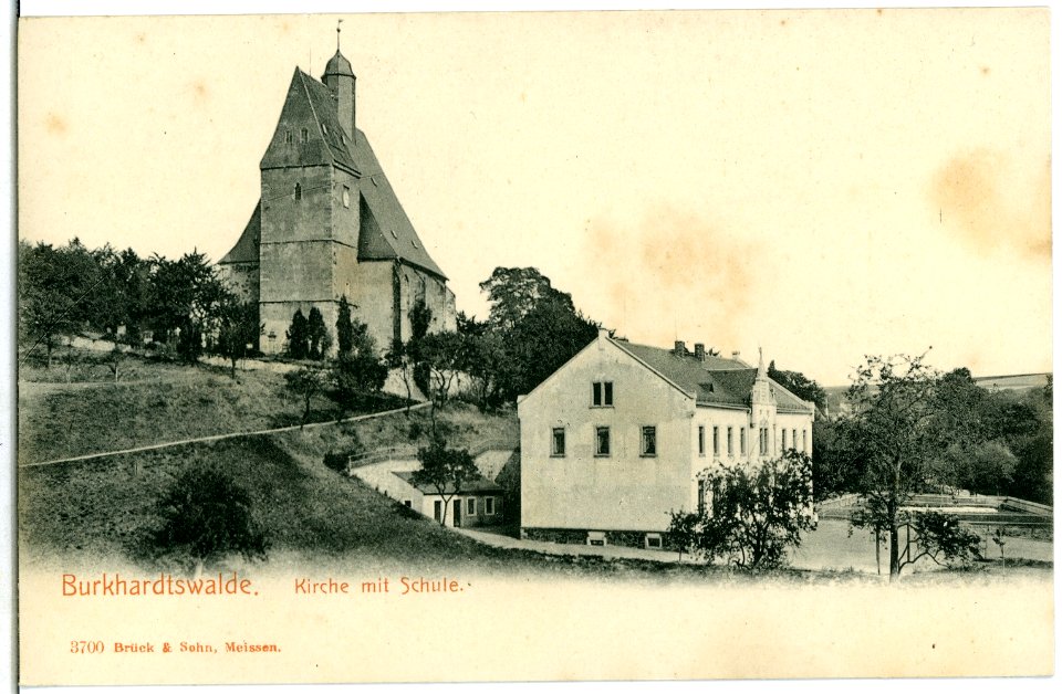 03700-Burkhardswalde-1903-Kirche und Schule-Brück & Sohn Kunstverlag