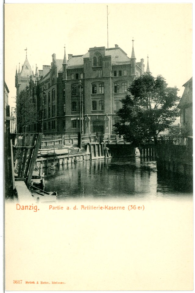 03617-Danzig-1903-an der Artilleriekaserne-Brück & Sohn Kunstverlag