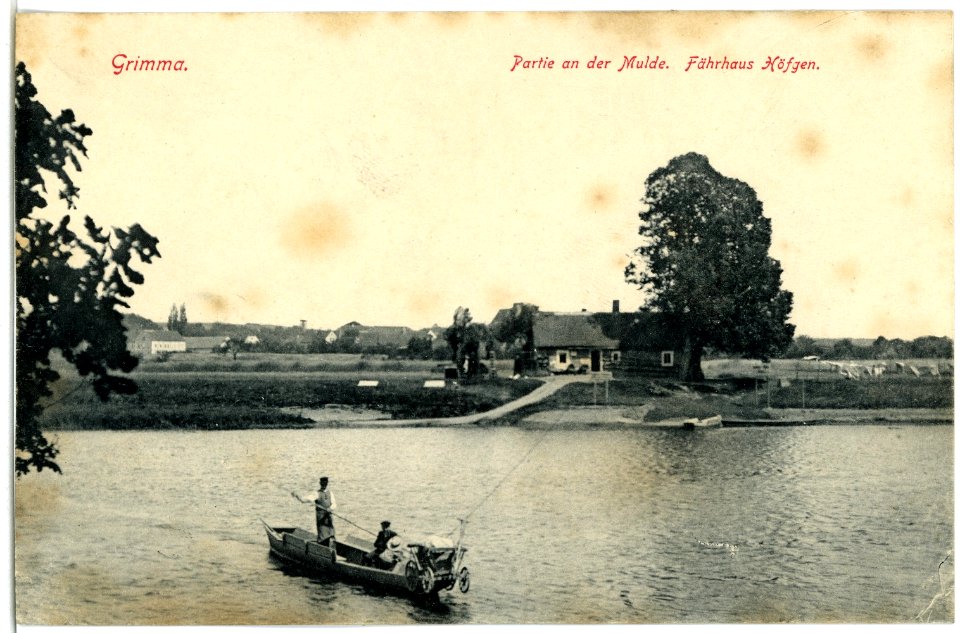 03687-Grimma-1903-Fährhaus Höfgen an der Mulde-Brück & Sohn Kunstverlag