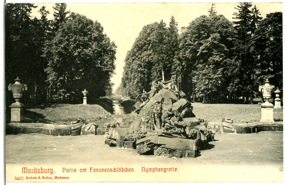 03457-Moritzburg-1903-Nymphengrotte am Fasanenschlößchen-Brück & Sohn Kunstverlag