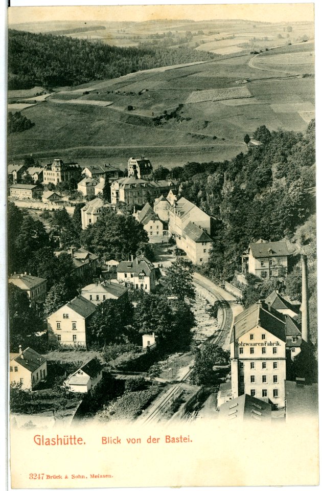 03247-Glashütte-1903-Blick auf Glashütte von der Bastei-Brück & Sohn Kunstverlag