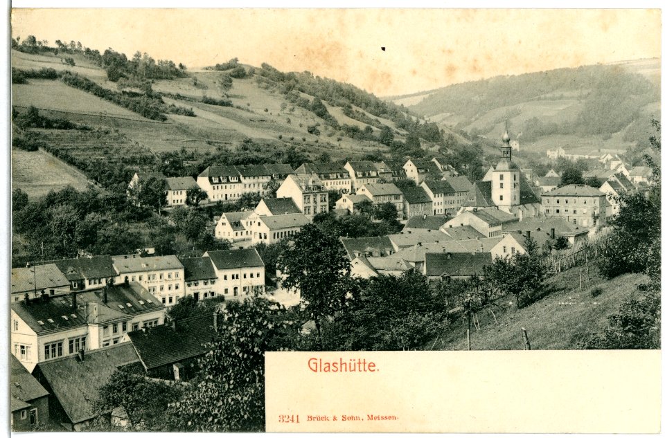 03241-Glashütte-1903-Blick auf Glashütte-Brück & Sohn Kunstverlag
