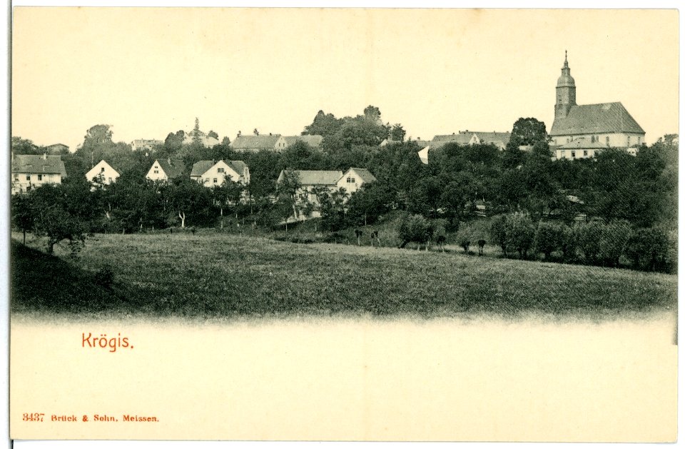 03437-Krögis-1903-Blick zum Dorf-Brück & Sohn Kunstverlag