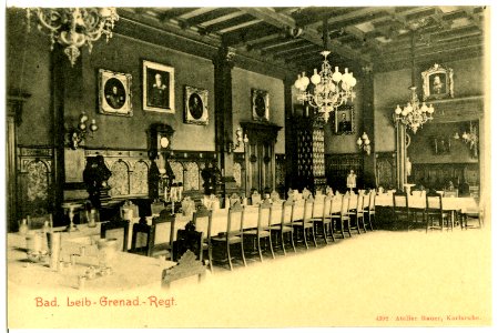 04392-Karlsruhe-1903-Badisches Leibgrenadier-Regiment-Offiziers-Kasino-Brück & Sohn Kunstverlag