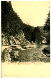 04164-Spechtritz-1903-Rabenauer Grund mit Nadelwehr-Brück & Sohn Kunstverlag
