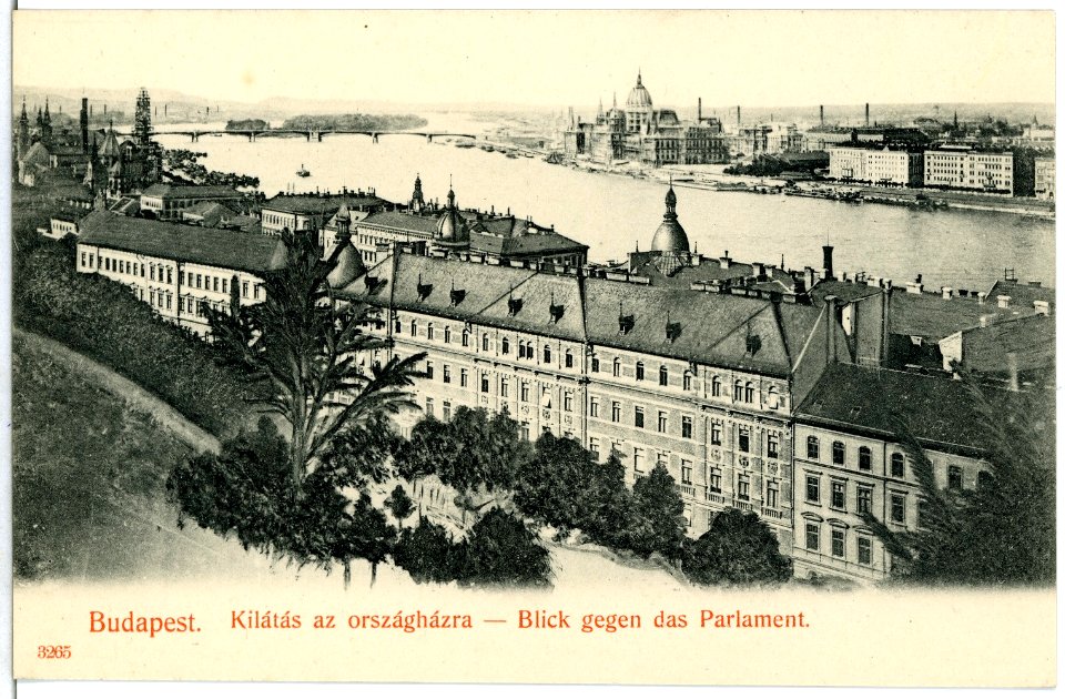 03265-Budapest-1903-Blick über die Donau zum Parlament-Brück & Sohn Kunstverlag