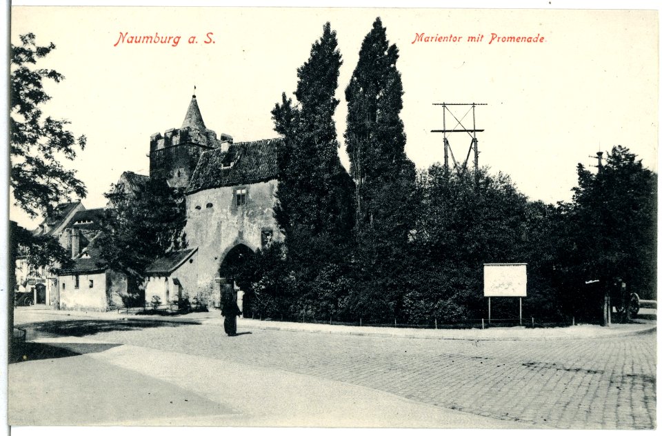 03532-Naumburg-1903-am Marientor mit Promenade-Brück & Sohn Kunstverlag