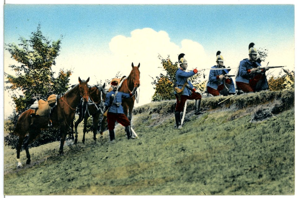 03771-Theresienstadt-1903-Aufstellen einer Feldwache vorgeschobenen 2 Videtten-Brück & Sohn Kunstverlag