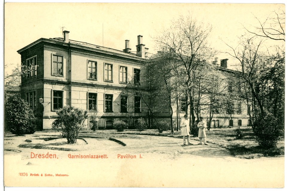 03376-Dresden-1903-Garnisonlazarett Pavillon I-Brück & Sohn Kunstverlag