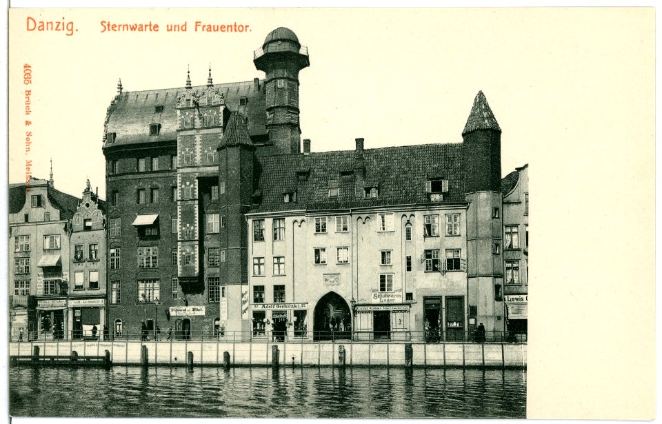 04035-Danzig-1903-Sternwarte mit Frauentor-Brück & Sohn Kunstverlag