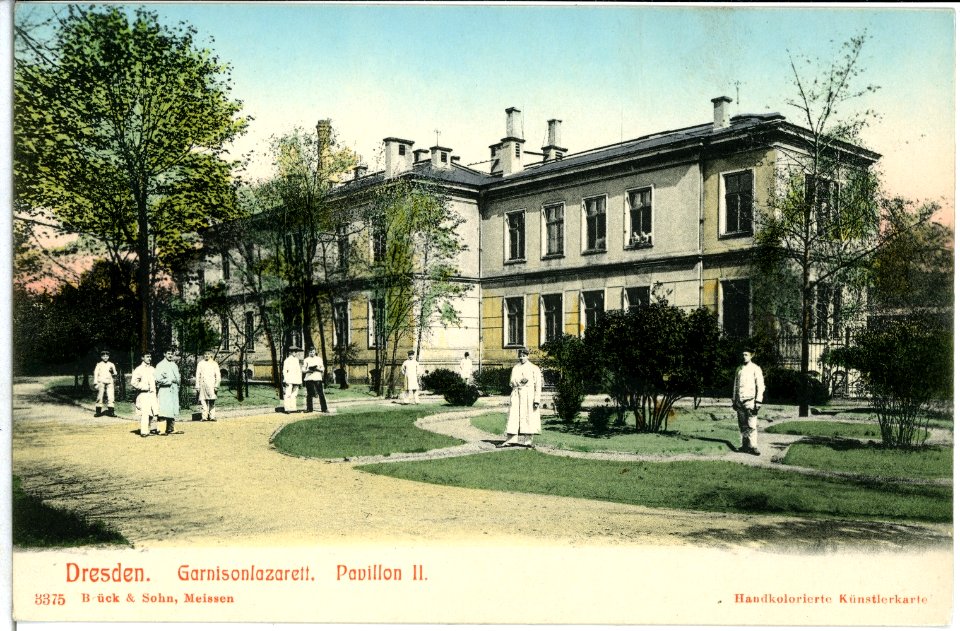 03375-Dresden-1903-Garnisonlazarett Pavillon II-Brück & Sohn Kunstverlag