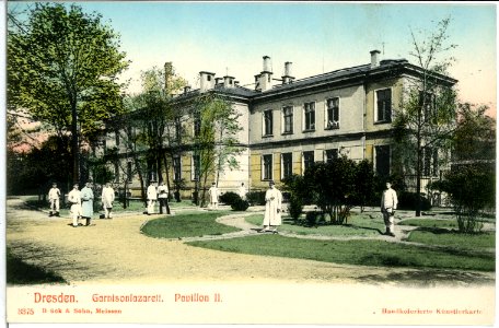 03375-Dresden-1903-Garnisonlazarett Pavillon II-Brück & Sohn Kunstverlag