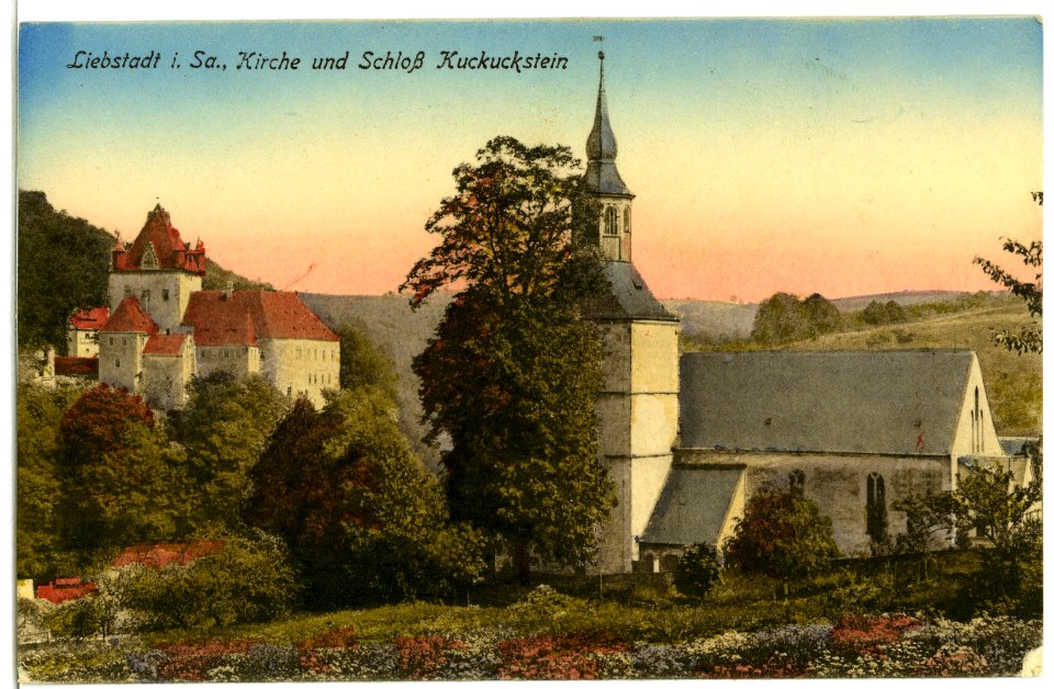 03444-Liebstadt-1903-Kirche und Schloß Kuckuckstein-Brück & Sohn Kunstverlag
