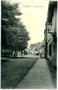 03800-Grimma-1903-Blick in die Frauenstraße-Brück & Sohn Kunstverlag
