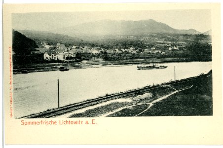 03563-Lichtowitz-1903-Blick nach der Elbe mit Dampfer-Brück & Sohn Kunstverlag