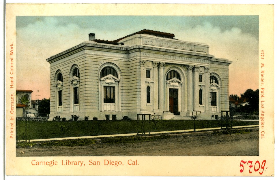 05709-San Diego-1905-Carnegie Library, San Diego, Cal.-Brück & Sohn Kunstverlag
