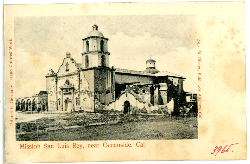 03965-Oceanside-1903-Mission San Luis Rey-Brück & Sohn Kunstverlag