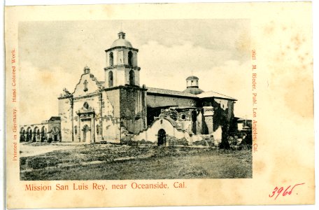 03965-Oceanside-1903-Mission San Luis Rey-Brück & Sohn Kunstverlag