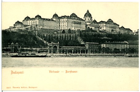 03267-Budapest-1903-Blick über die Donau zum Burgbazar-Brück & Sohn Kunstverlag