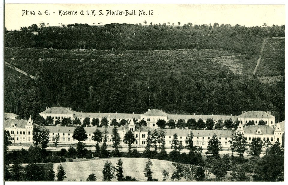 05884-Pirna-1905-Kaserne des 1. Königlich Sächsischen Pionier-Bataillon Nr. 12-Brück & Sohn Kunstverlag