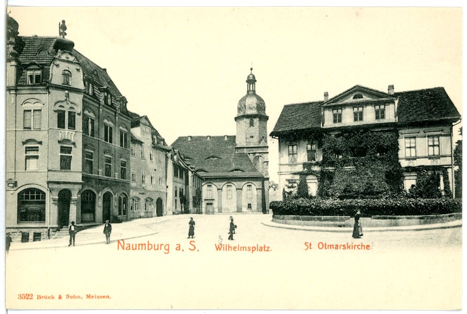 03522-Naumburg-1903-Wilhelmsplatz mit Otmarskirche-Brück & Sohn Kunstverlag