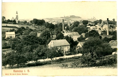 03811-Kamenz-1903-Blick über Kamenz-Brück & Sohn Kunstverlag