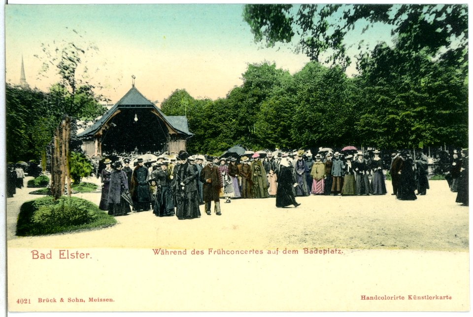 04021-Bad Elster-1903-Frühkonzert auf dem Badeplatz-Brück & Sohn Kunstverlag