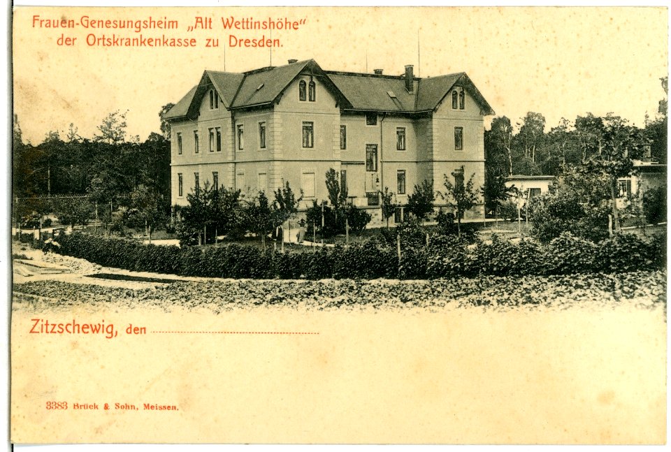03383-Zitzschewig-1903-Frauengenesungsheim Alt Wettinshöhe-Brück & Sohn Kunstverlag