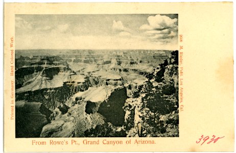 03930-Grand Canyon-1903-From Rowes Point-Brück & Sohn Kunstverlag