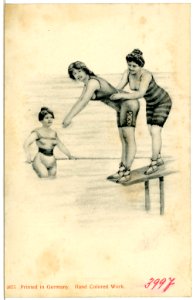 03997--1903-Frauen am Strand beim Bad-Brück & Sohn Kunstverlag