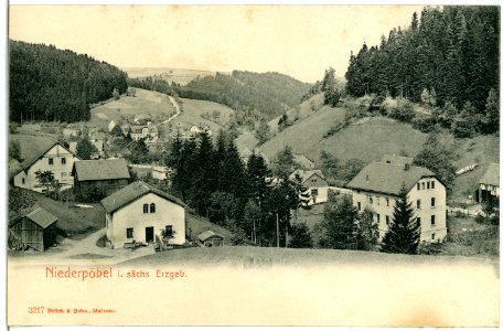 03217-Niederpöbel-1903-Blick auf Niederpöbel-Brück & Sohn Kunstverlag