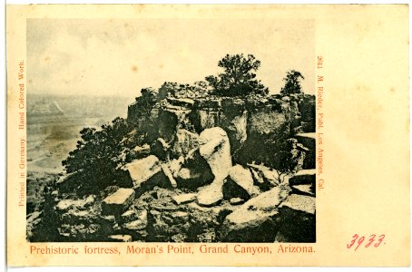03933-Grand Canyon-1903-Prehistoric Fortress Morans Point-Brück & Sohn Kunstverlag photo