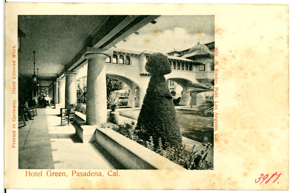 03981-Pasadena-1903-Hotel Green Pasadena-Brück & Sohn Kunstverlag