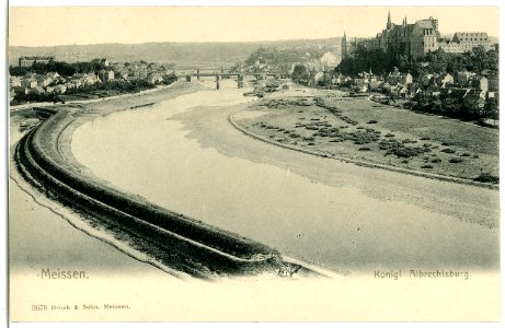 03678-Meißen-1903-Blick von Winkwitz nach der Albrechtsburg-Brück & Sohn Kunstverlag