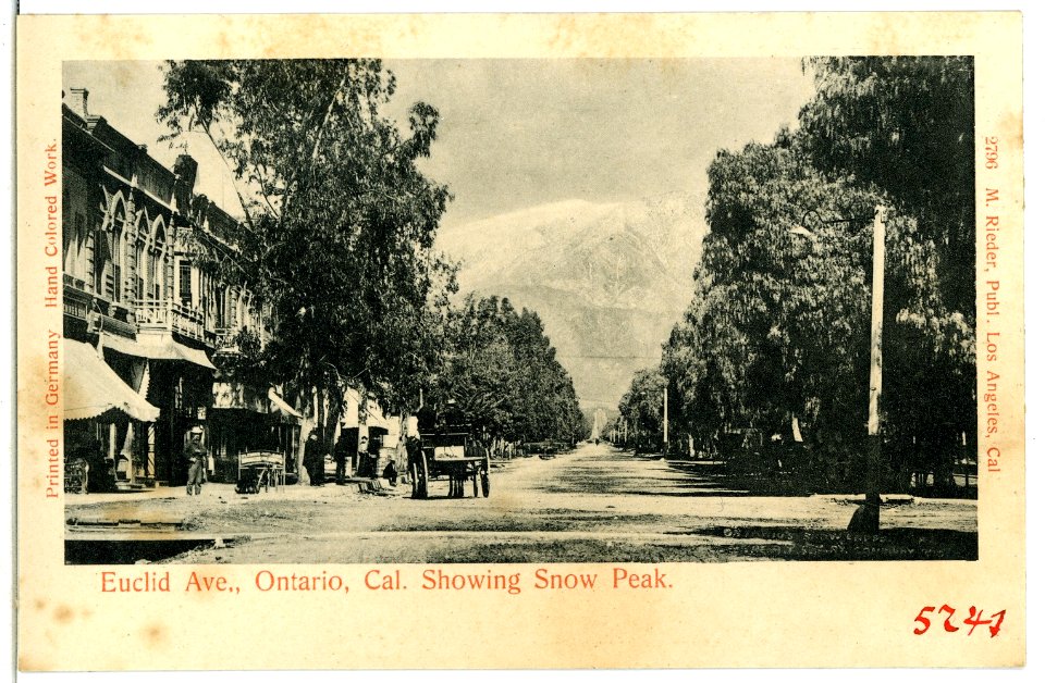 05741-Ontario-1905-Euclid Ave, Ontario, Cal. Showing Snow Peak-Brück & Sohn Kunstverlag