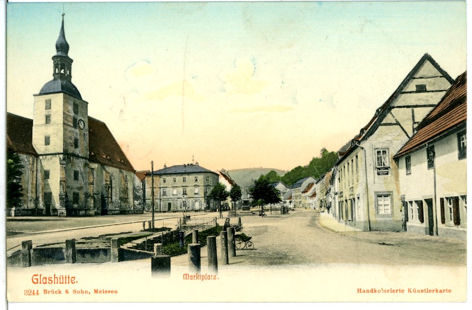 03244-Glashütte-1903-Marktplatz-Brück & Sohn Kunstverlag