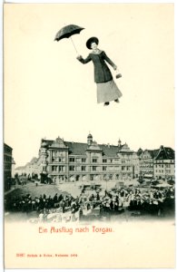 03887-Torgau-1903-Blick zum Markt - Fliegende Frau-Brück & Sohn Kunstverlag