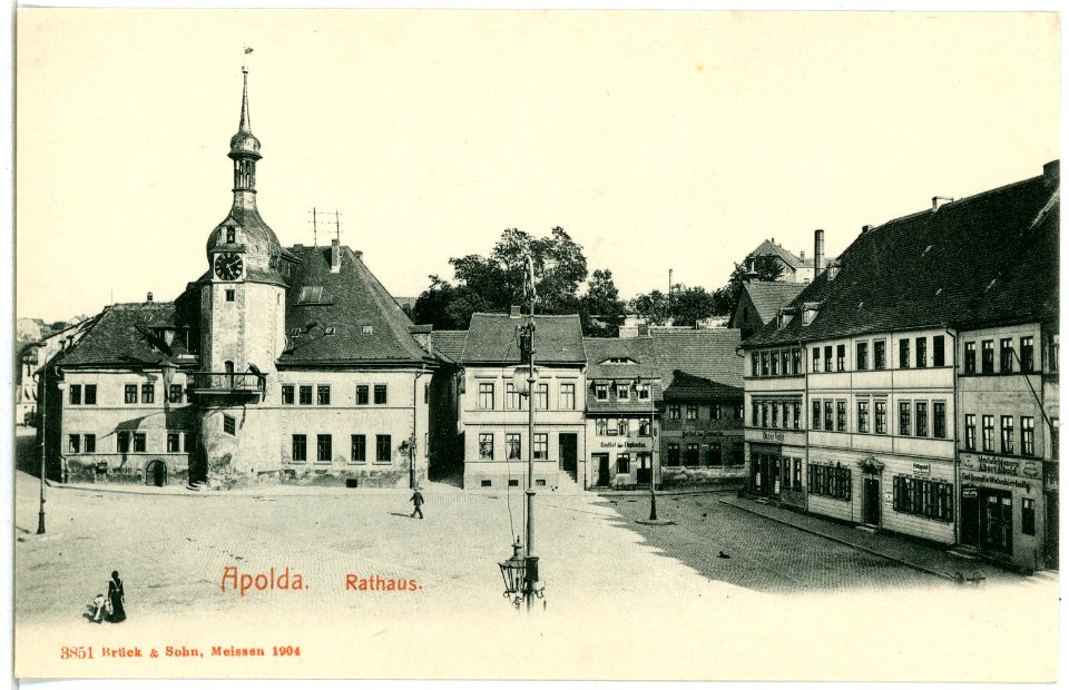 03851-Apolda-1903-Markt mit Rathaus-Brück & Sohn Kunstverlag