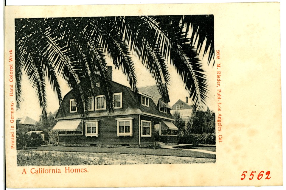 05562-Kalifornien-1904-A California Homes-Brück & Sohn Kunstverlag