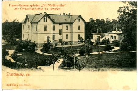 03381-Zitzschewig-1903-Frauengenesungsheim Alt Wettinhöhe-Brück & Sohn Kunstverlag