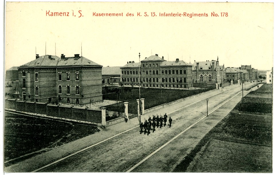 03812-Kamenz-1903-Kasernement des Königlich Sächsischen Infanterie-Regiments Nr. 178-Brück & Sohn Kunstverlag