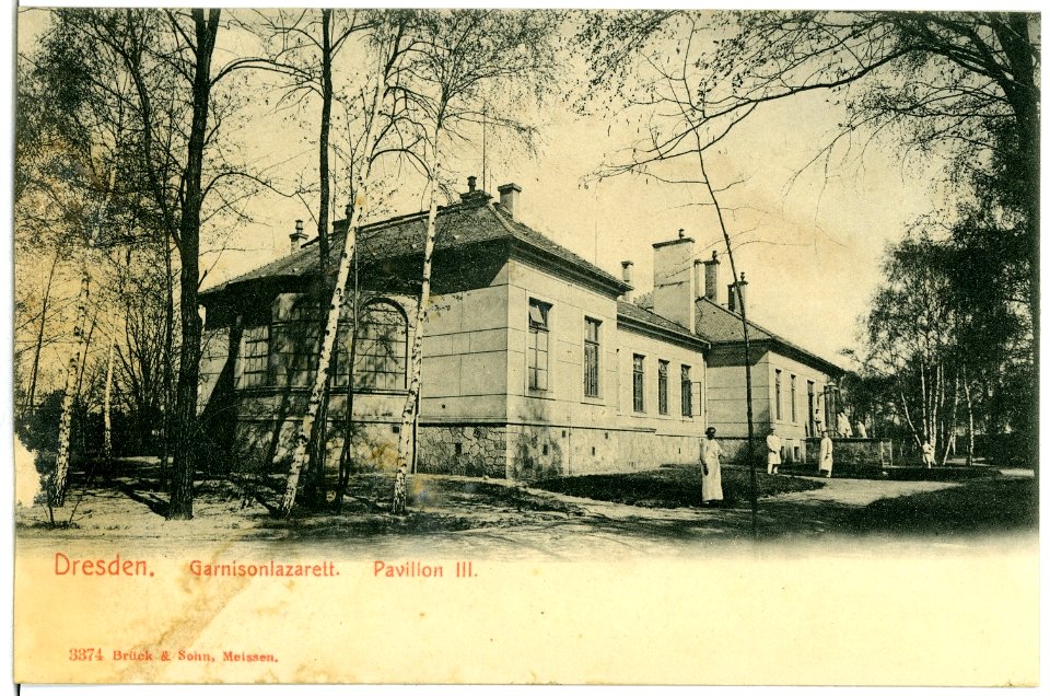 03374-Dresden-1903-Garnisonlazarett Pavillon III-Brück & Sohn Kunstverlag